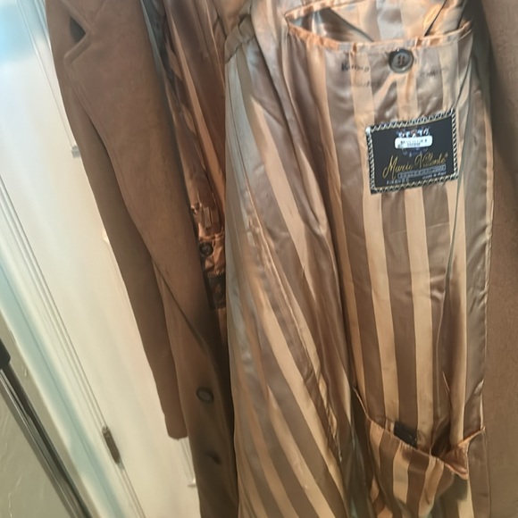 Carmel Size 42 Mario Valente Italian Wool & Cashmere Overcoat - Picture 6 of 13